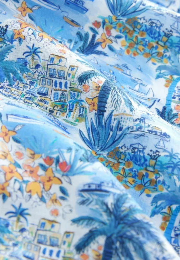Рубашка с принтом Signature Liberty Short Sleeve Shirt Next Palm, голубой — фото 2