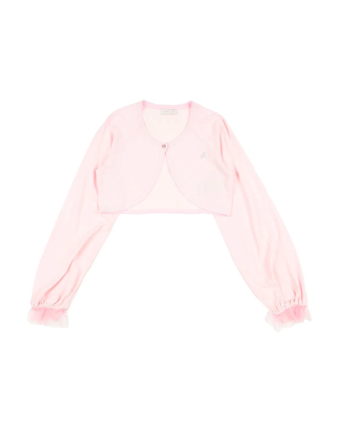Вязаный кардиган с кристаллами Monnalisa, Light Pink