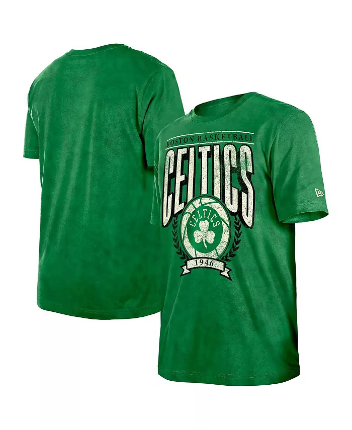 

Мужская футболка Kelly Green Boston Celtics Throwback Vintage Boxy Mineral Wash New Era
