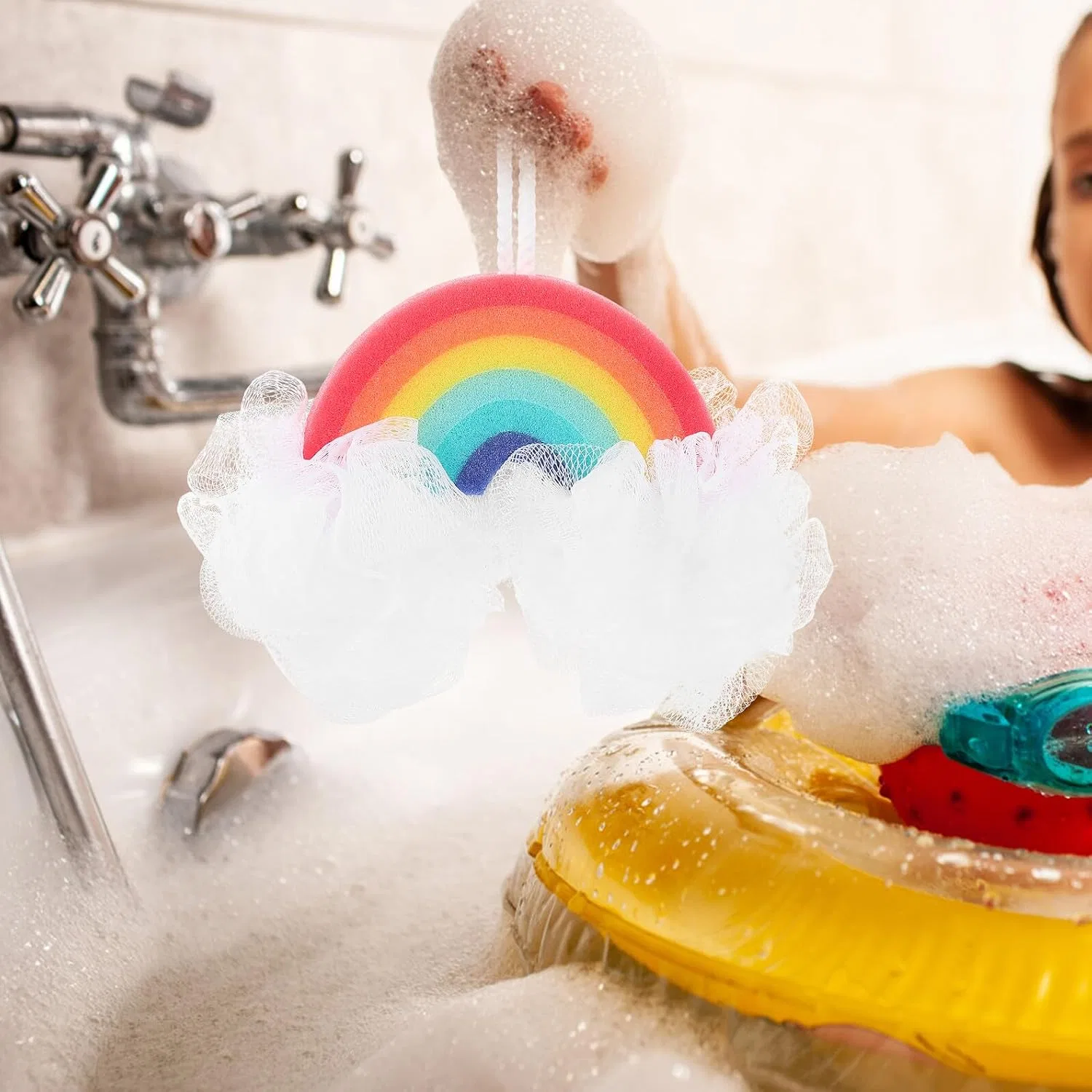 Набор мочалок для душа Regenbogen Badeschwämme PAMINGONO, 2 шт, 20x15x7 см — фото 3