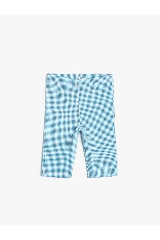 Детские леггинсы для девочек хлопковые Basics Koton, Blue Plaid