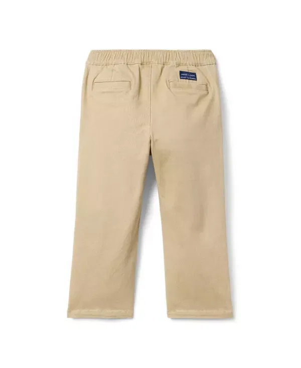 Детские брюки для мальчиков из твила The Twill Pull-On Pant Janie And Jack, Khaki — фото 2