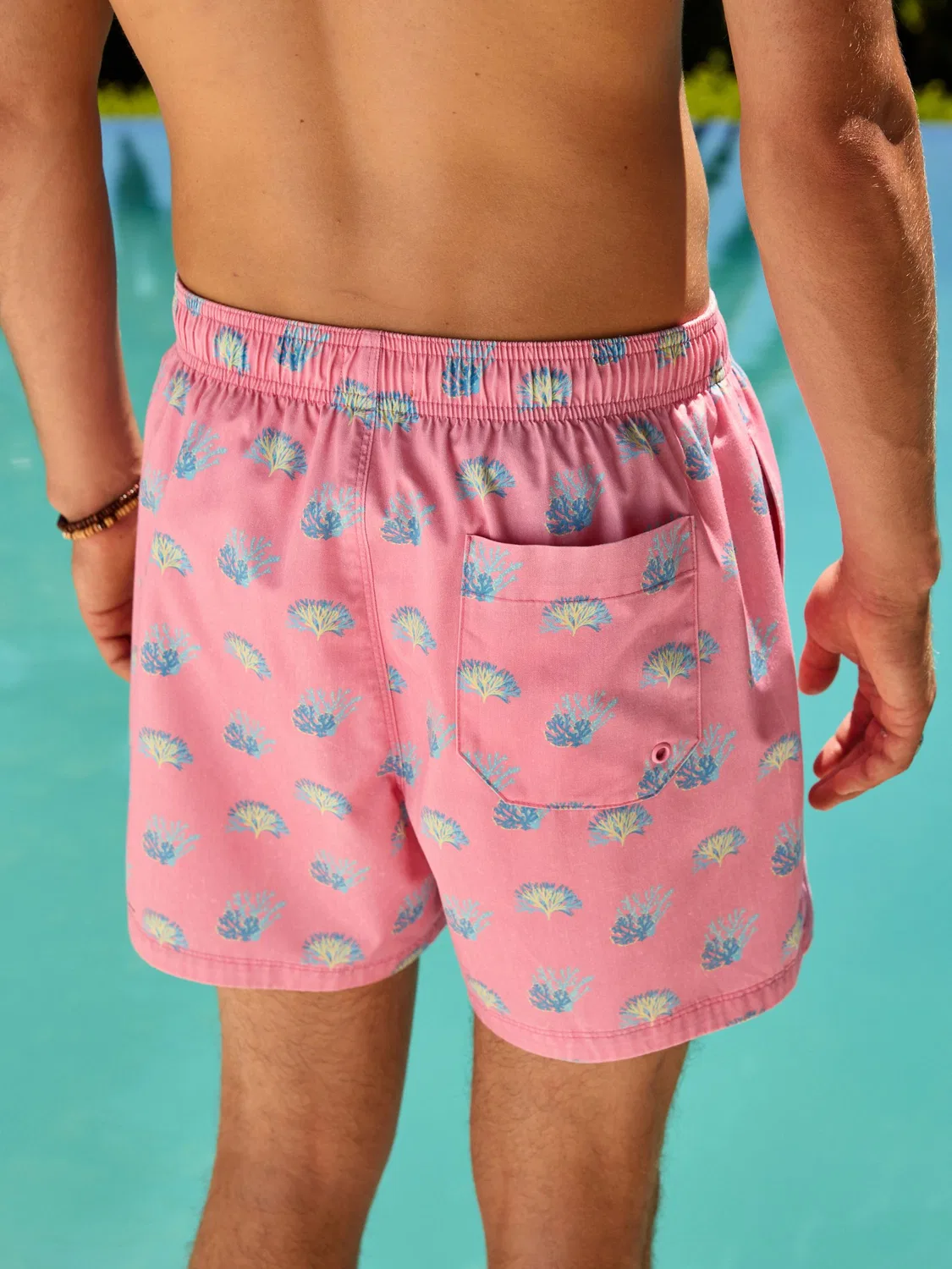 Плавки с принтом, модель 5 Inch Swim Shorts with Cotton Next, розовый коралл — фото 3