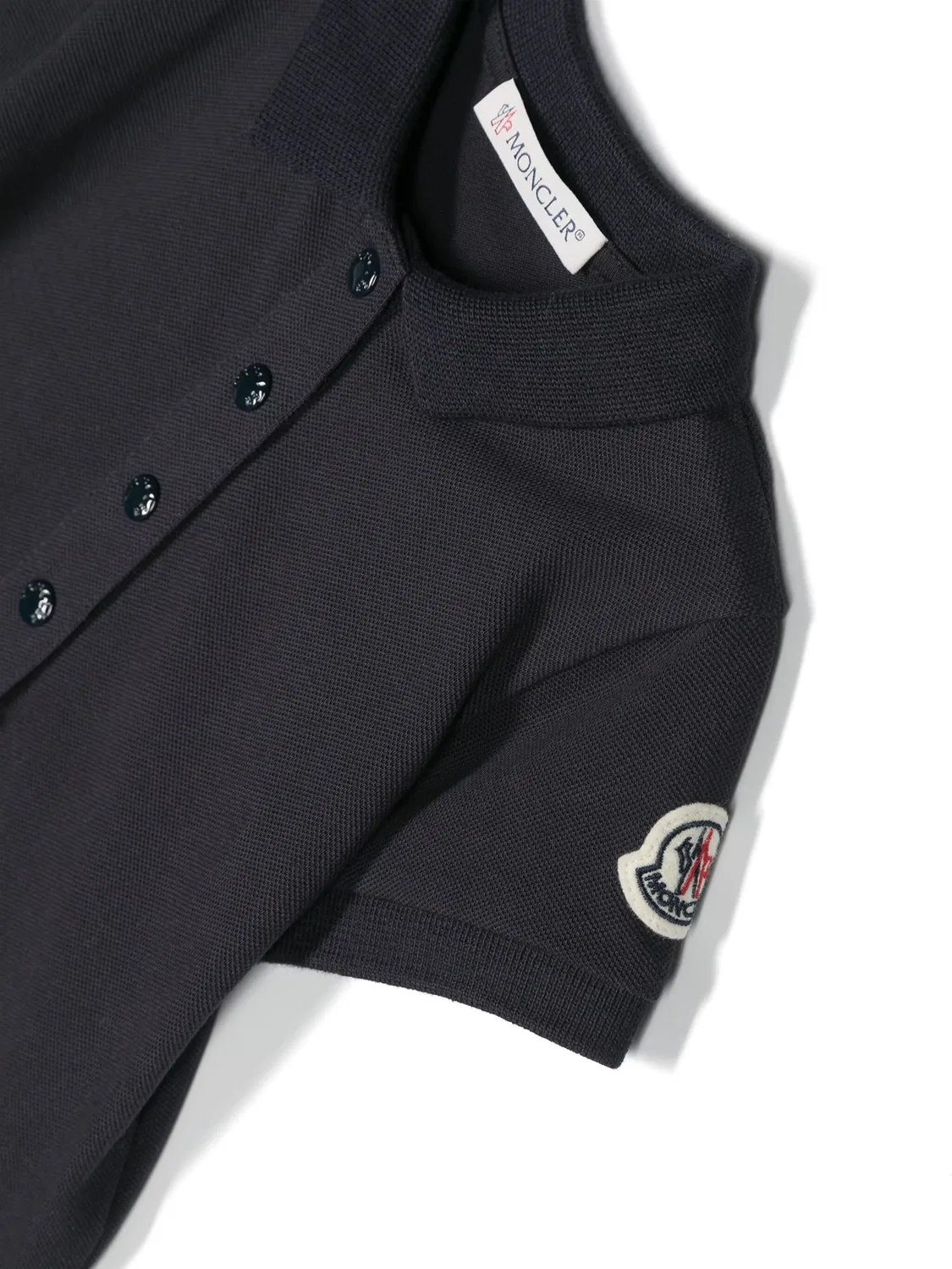 Платье с плиссированной юбкой MONCLER GENIUS, темно-синий — фото 3