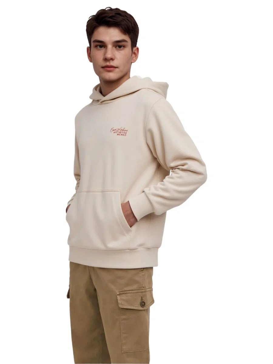 Детская толстовка Jack & Jones Junior 'Roar' бежевого цвета — фото 2