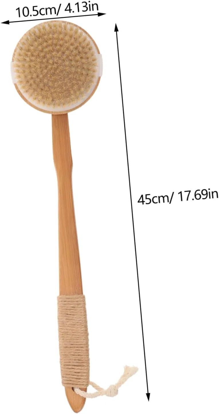 Щетка для тела с длинной ручкой, Anneome, Bamboo, Khaki — фото 2