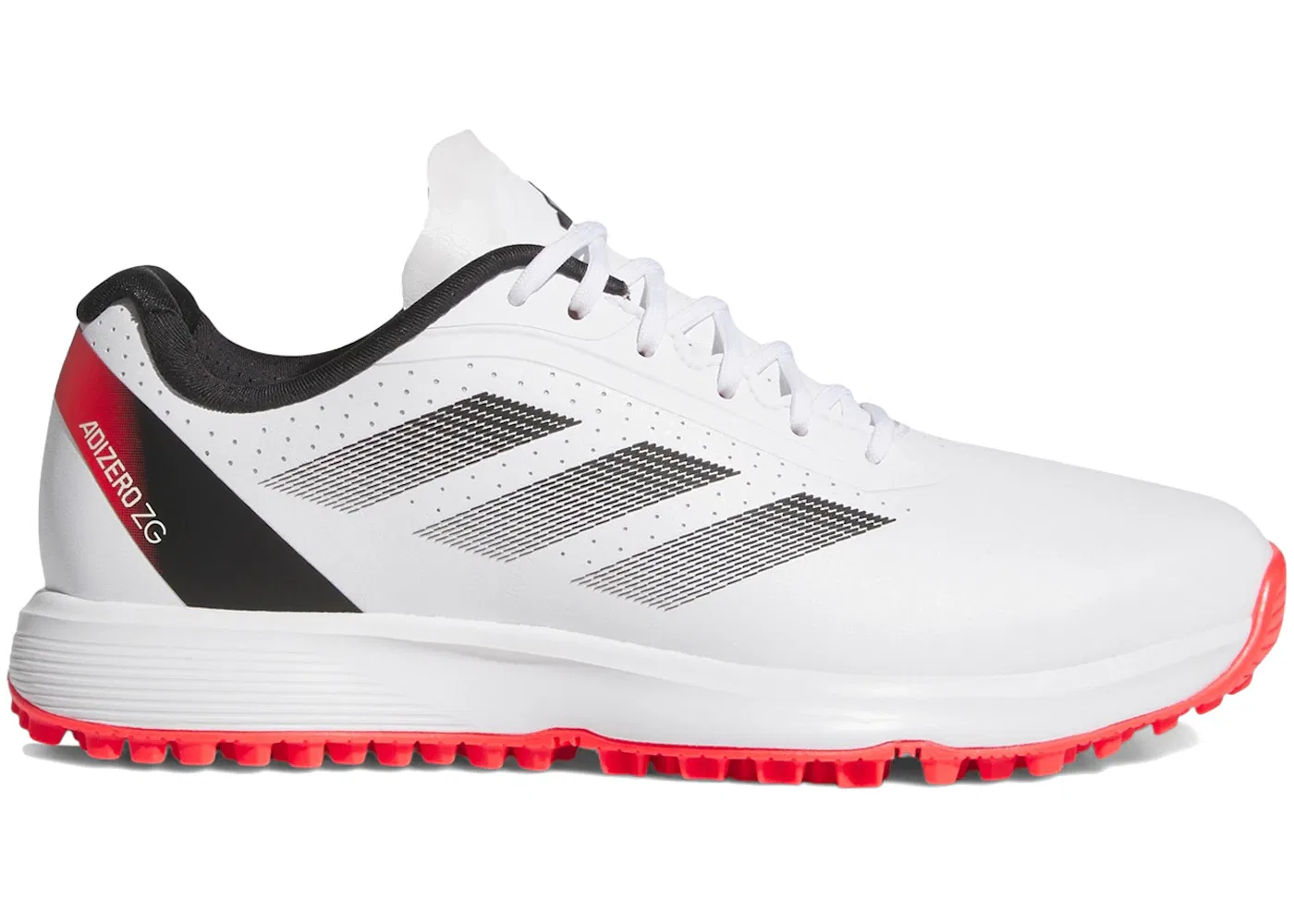 Детские бутсы для гольфа без шипов Adidas Adizero ZG Spikeless Golf, Cloud White Core Black Lucid Red