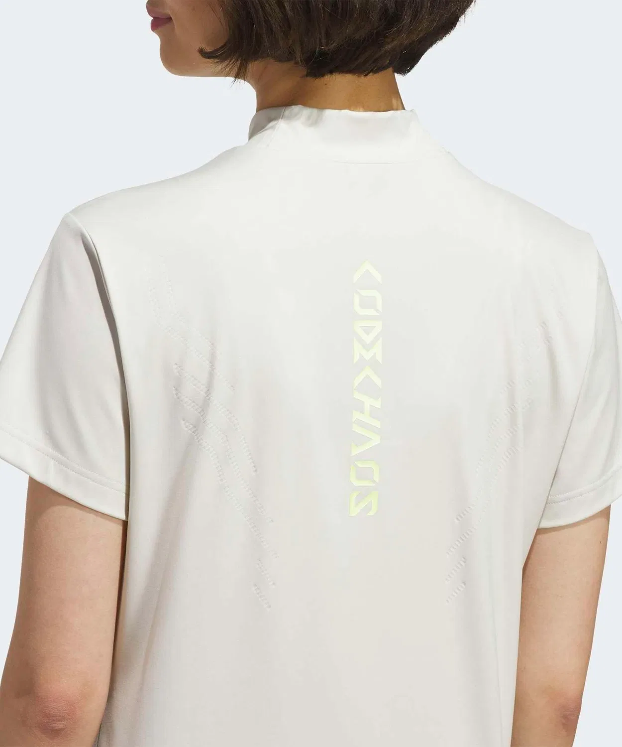 Женская футболка-поло с высоким воротником Climacool Adidas, Cream — фото 4