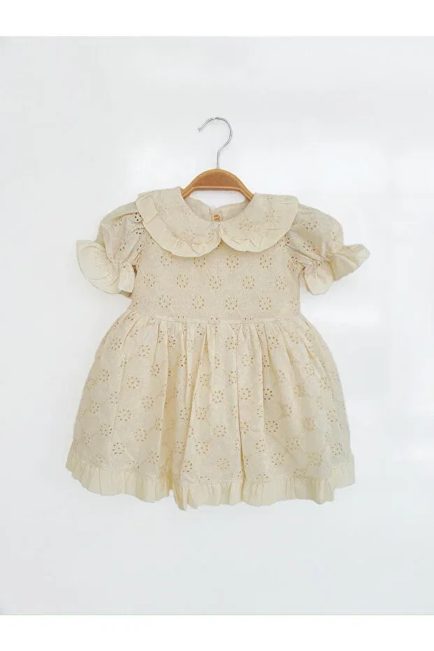 Детское платье для девочек с коротким рукавом Colored Baby, Nude Color