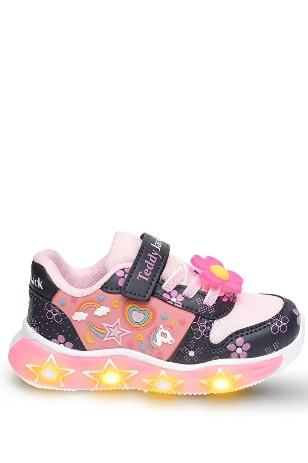 Детские спортивные кроссовки для девочек с подсветкой Kaptan Junior, Black — фото 4