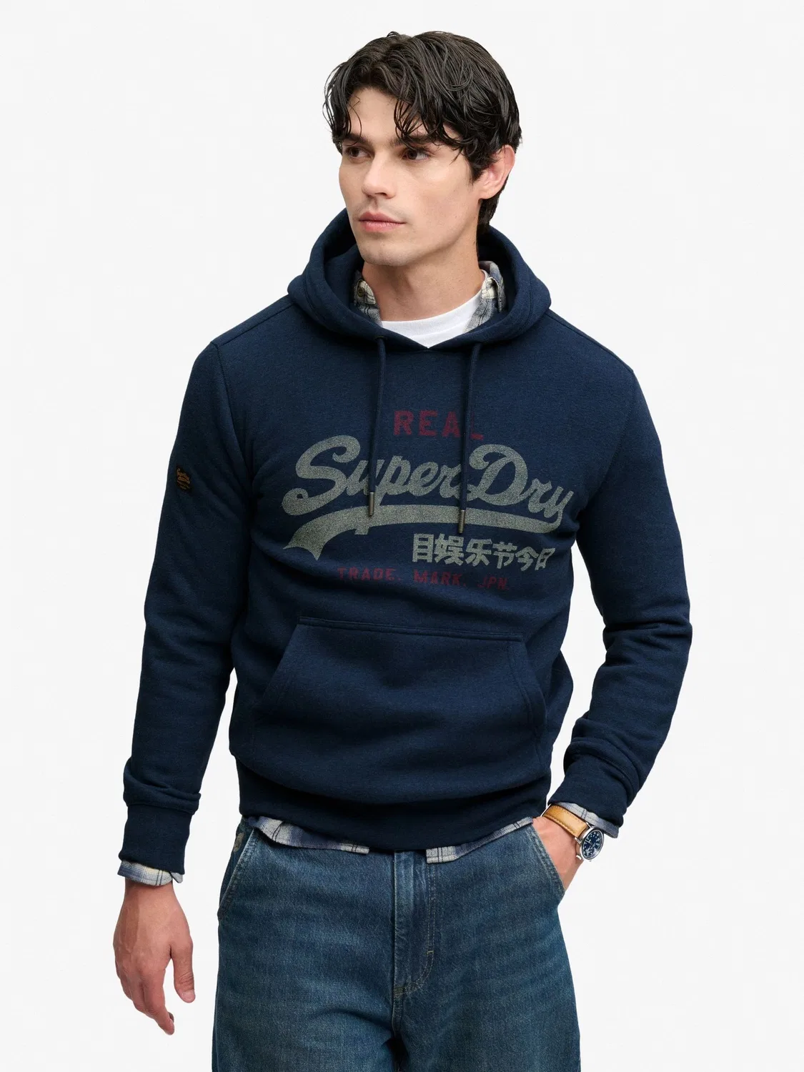 Свободные худи Superdry Blue Vl Heritage