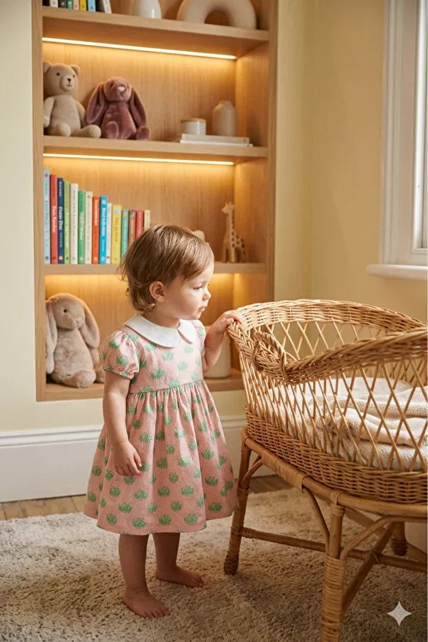 Детское платье для девочек хлопковое Summer Dress Maya And Luca, Pink — фото 4