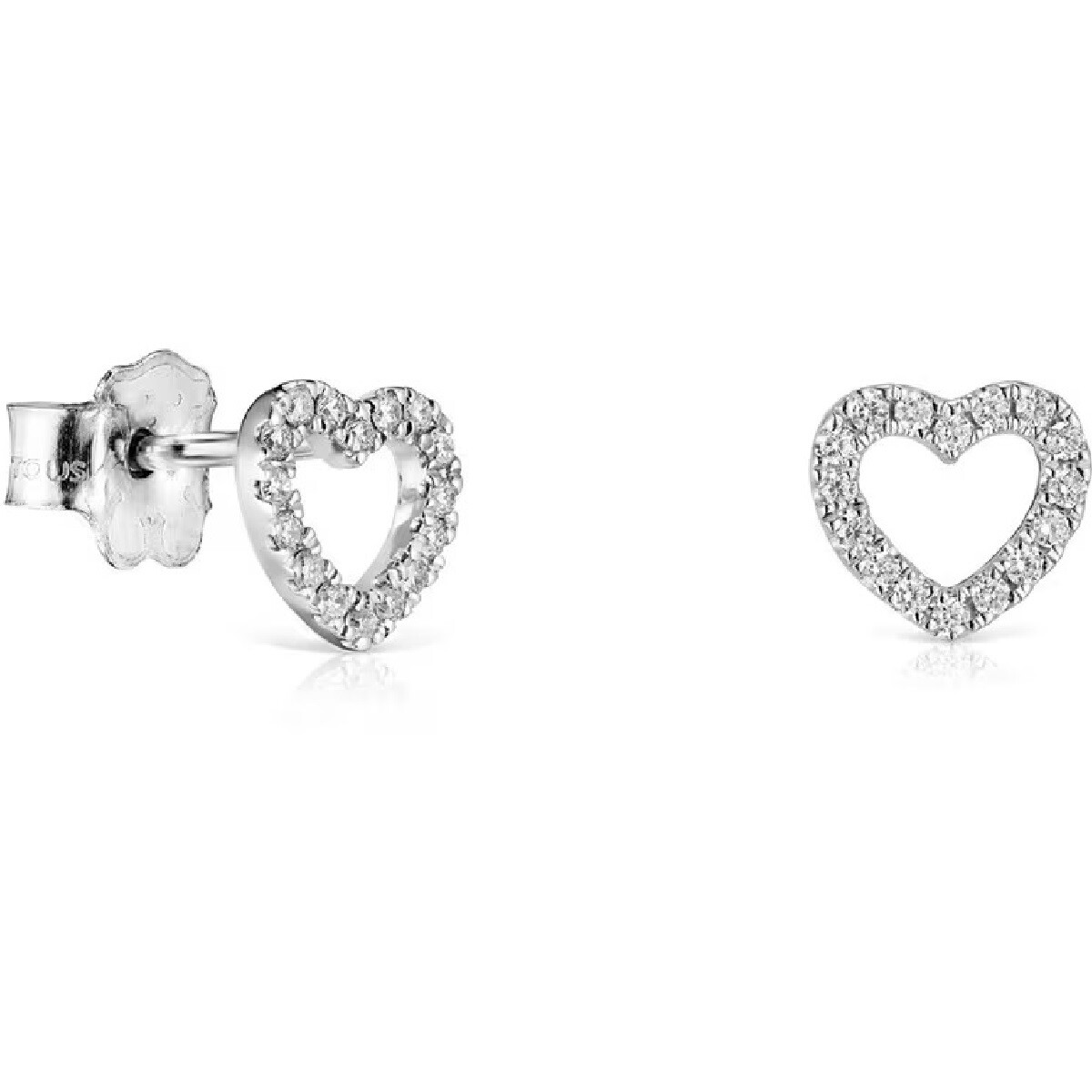 

Серьги Tous Les Classiques Heart With Diamonds, белое золото