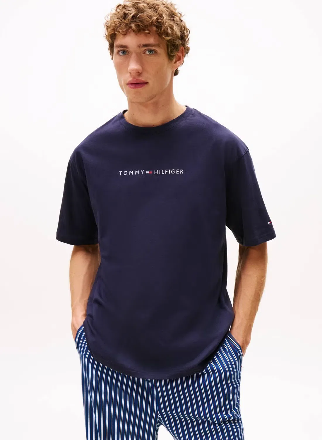 Футболка с логотипом Th original logo lounge Tommy Hilfiger, лазурный
