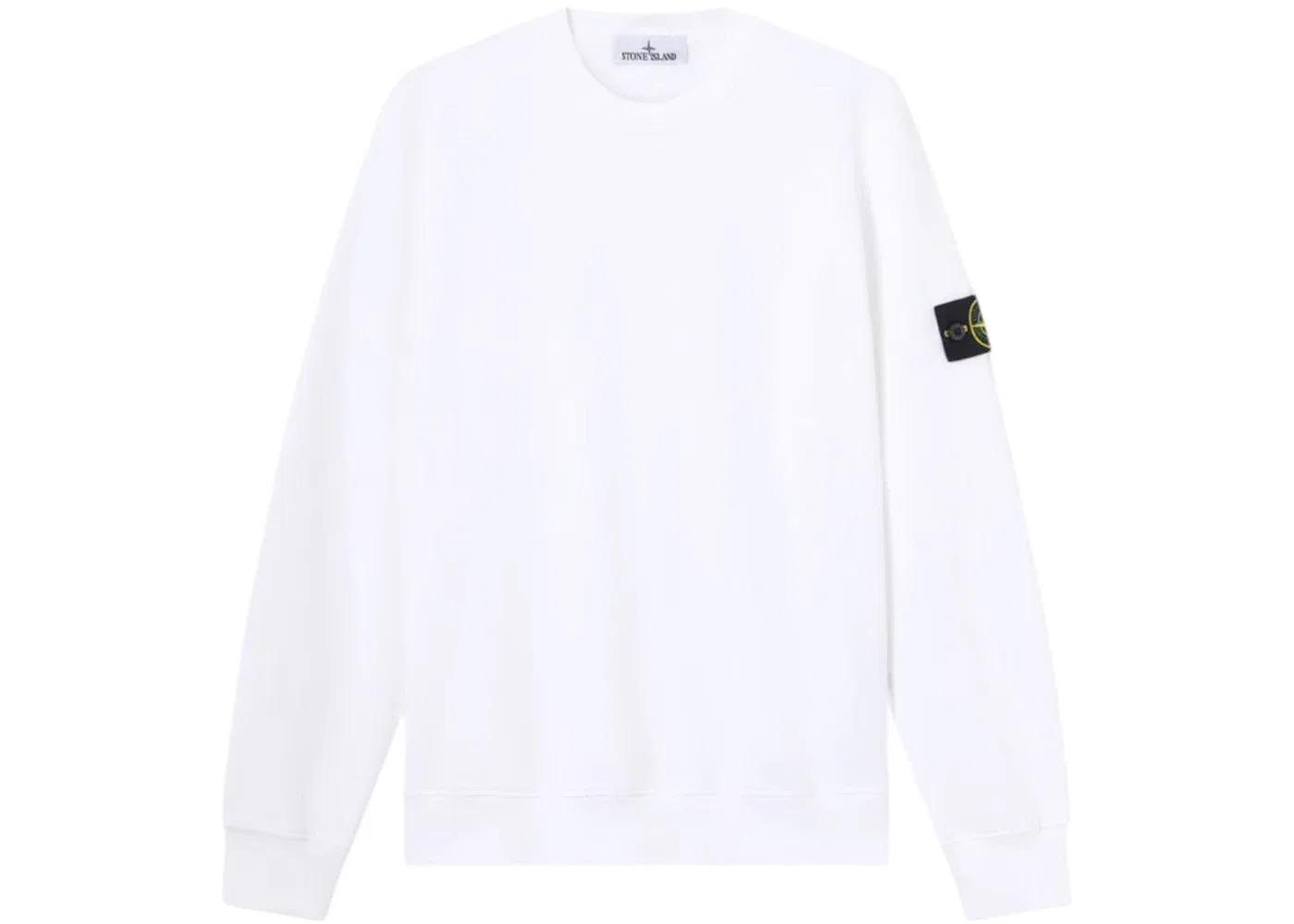 Мужской свитшот из органического хлопкового флиса Crewneck Stone Island, White