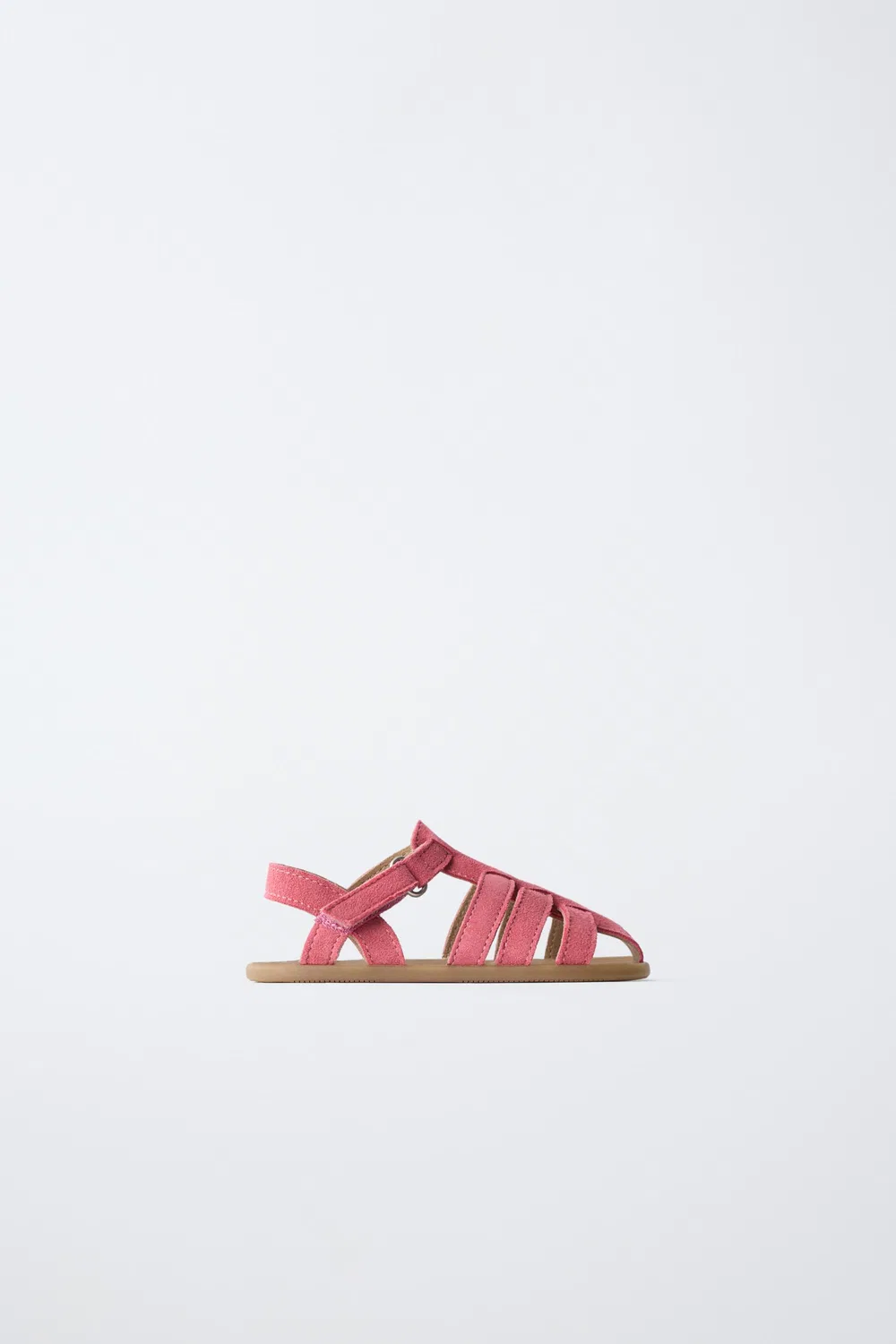 Кожаные сандалии с ремешком ZARA, Pink