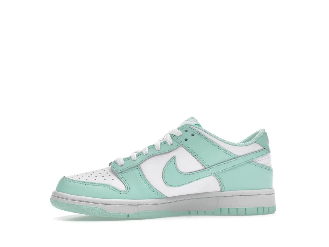 Детские кроссовки с низким верхом Nike Dunk Low, White/Mint Foam — фото 3