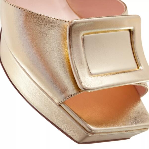 Сандалии covered buckle platform sandals Roger Vivier, желтый — фото 3