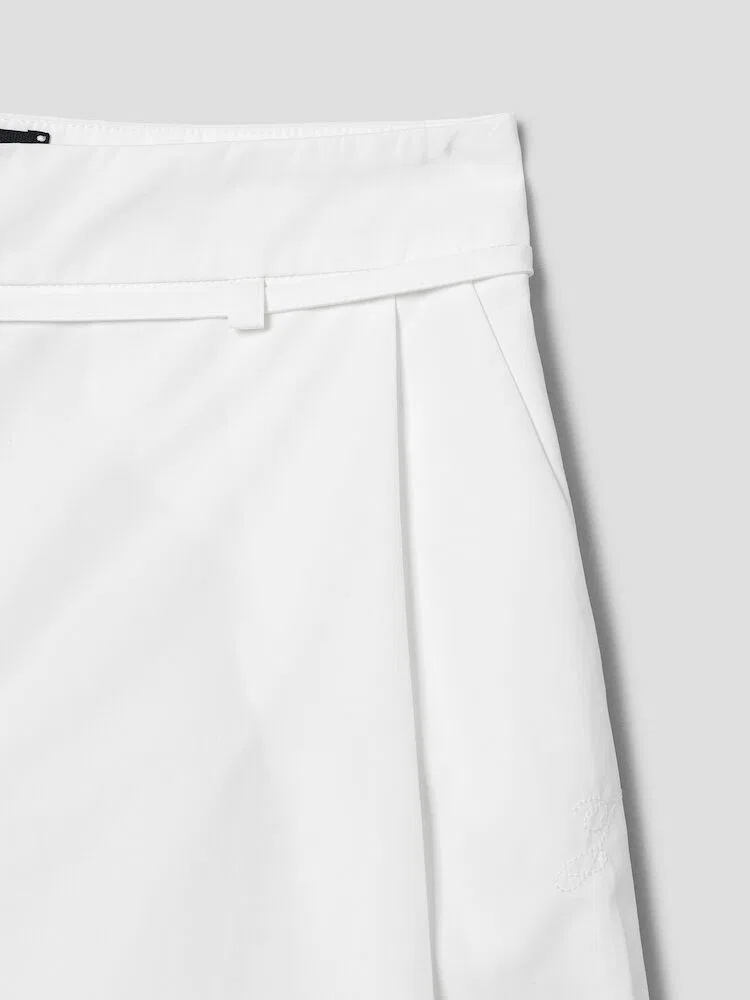 Шорты широкие, высокий пояс JACQUEMUS Le Short Marin, White — фото 4