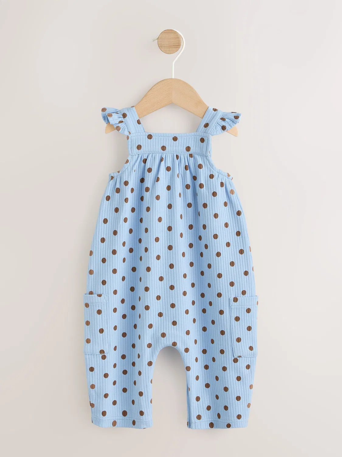 Ромпер с длинными ножками, горошек, Blue Spot Next, синий