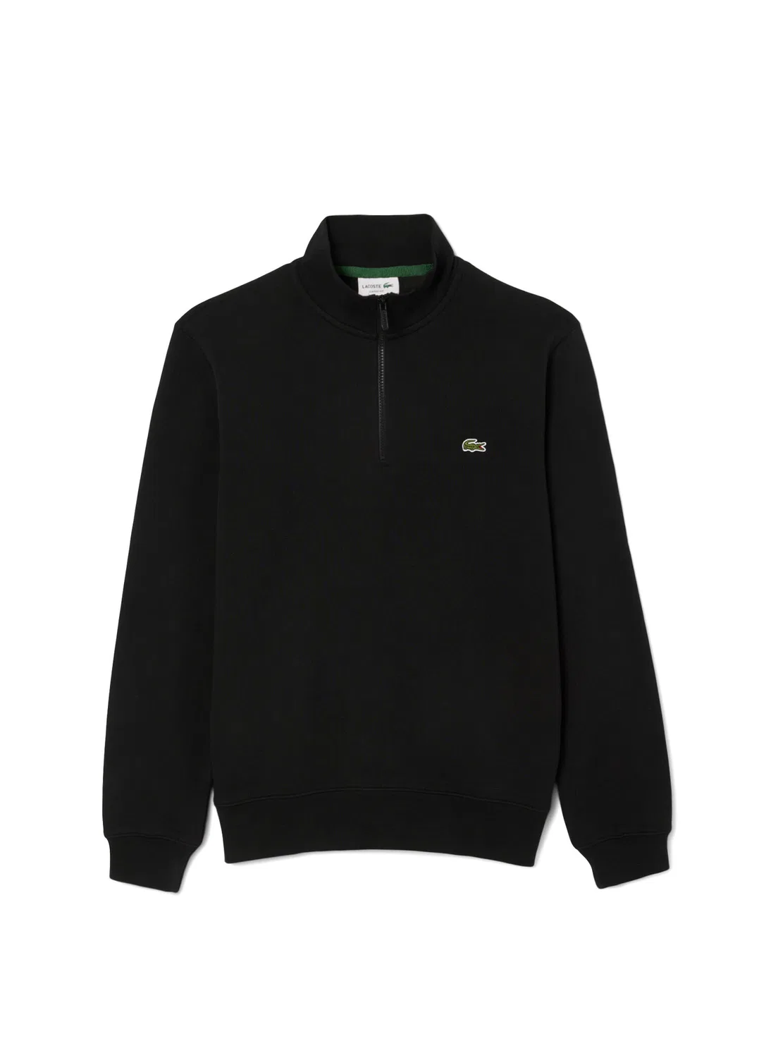 Свитшот полузастежка-молния Lacoste, черный