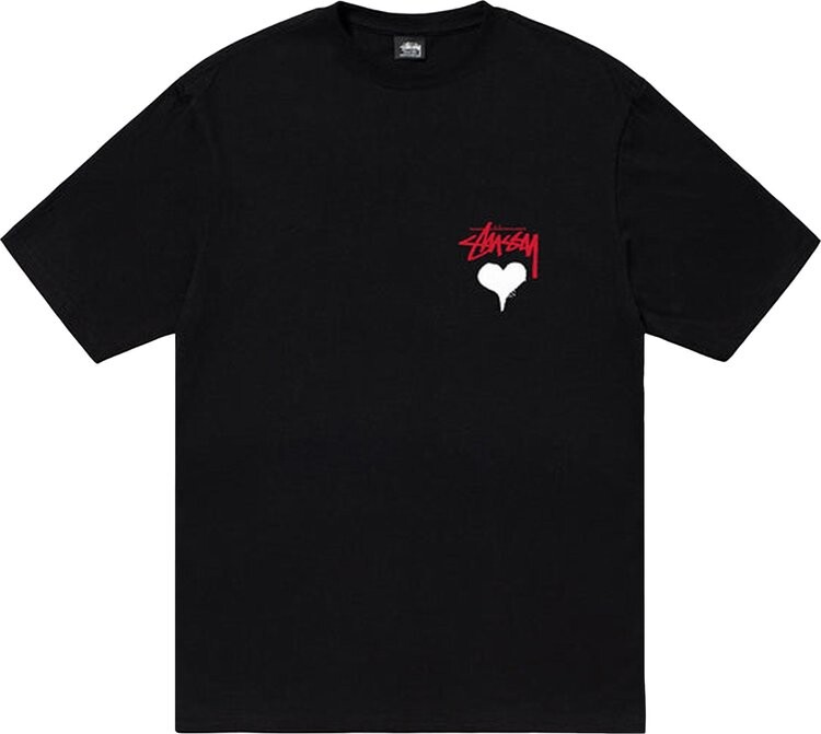 

Футболка Stussy Stock Heart Tee 'Black', черный