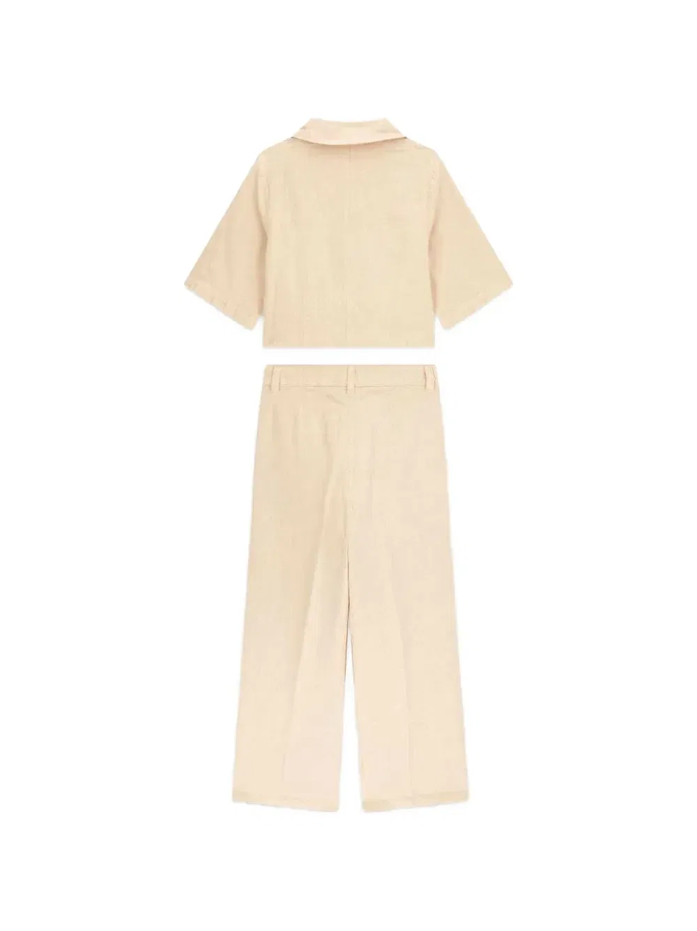 Комплект из брюк и двубортного жакета с короткими рукавами GUESS Kids, бежевый — фото 2