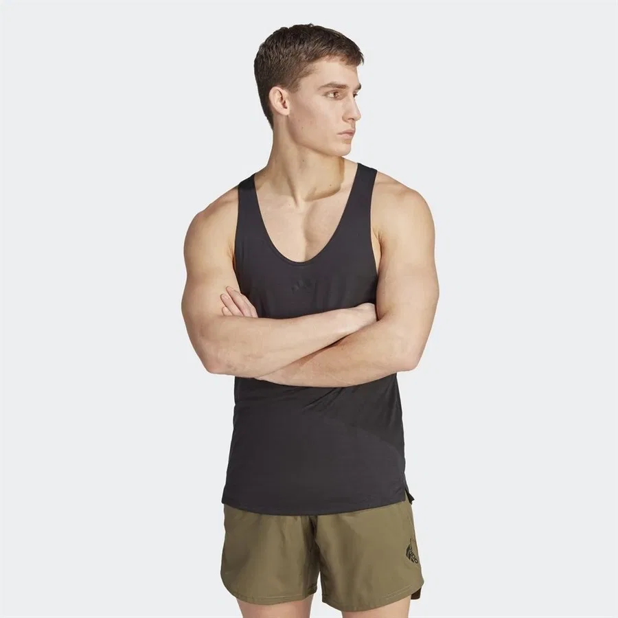 Мужская футболкаический топ adidas WO Stringer, Черный