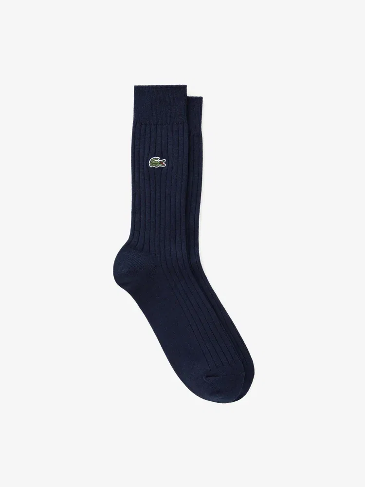 Носки классические рифленые LACOSTE, Black — фото 4