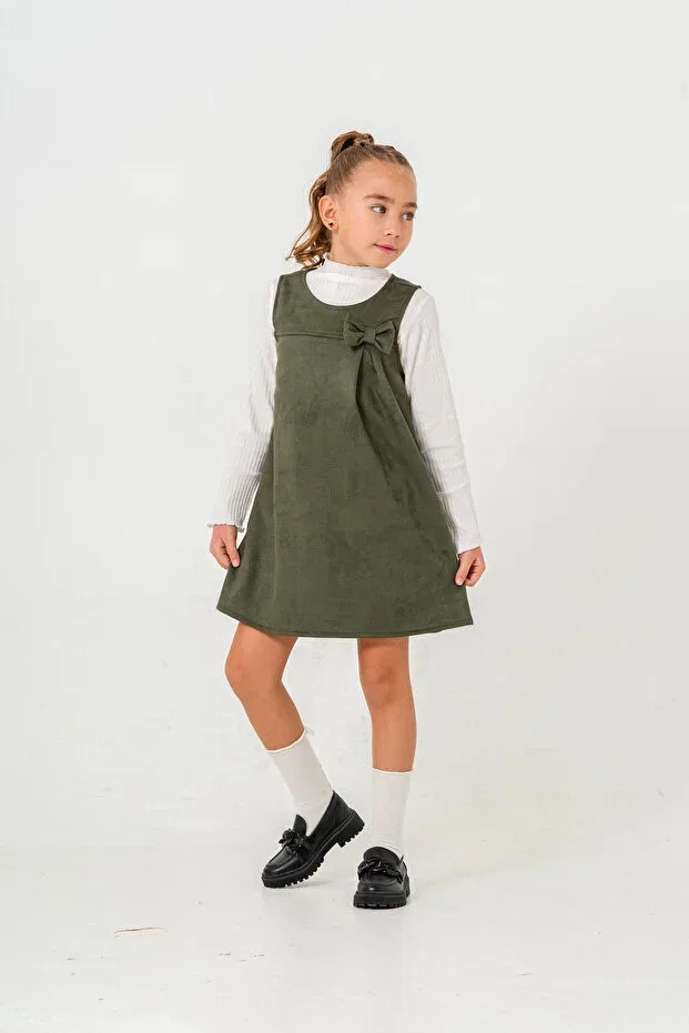 Детский комплект платьев с бантом Smile Kids, Khaki