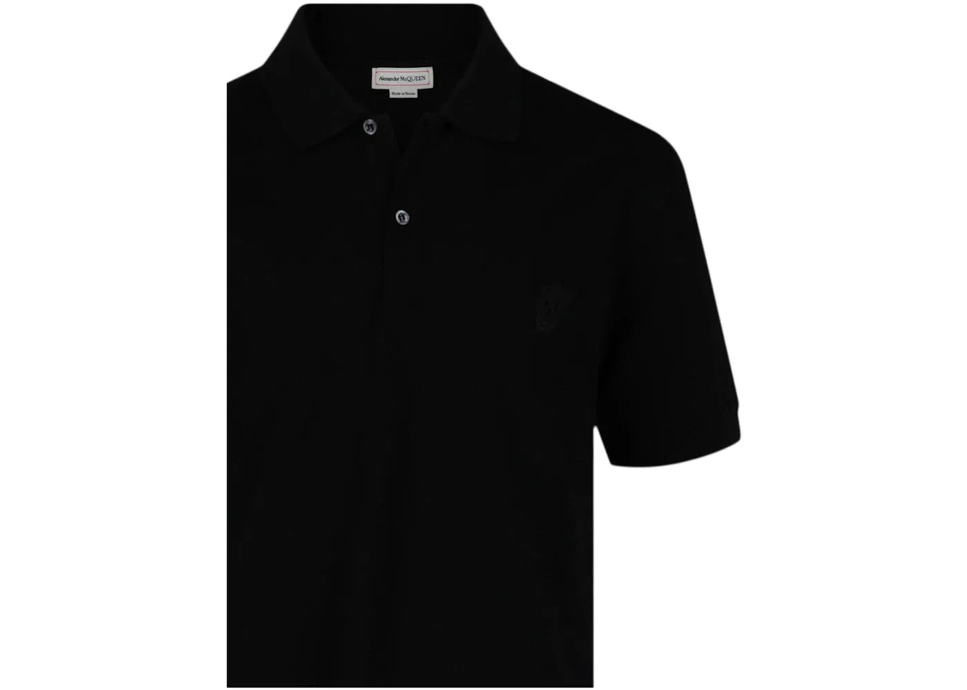 Мужское поло Alexander McQueen Polo Shirt, Black — фото 3