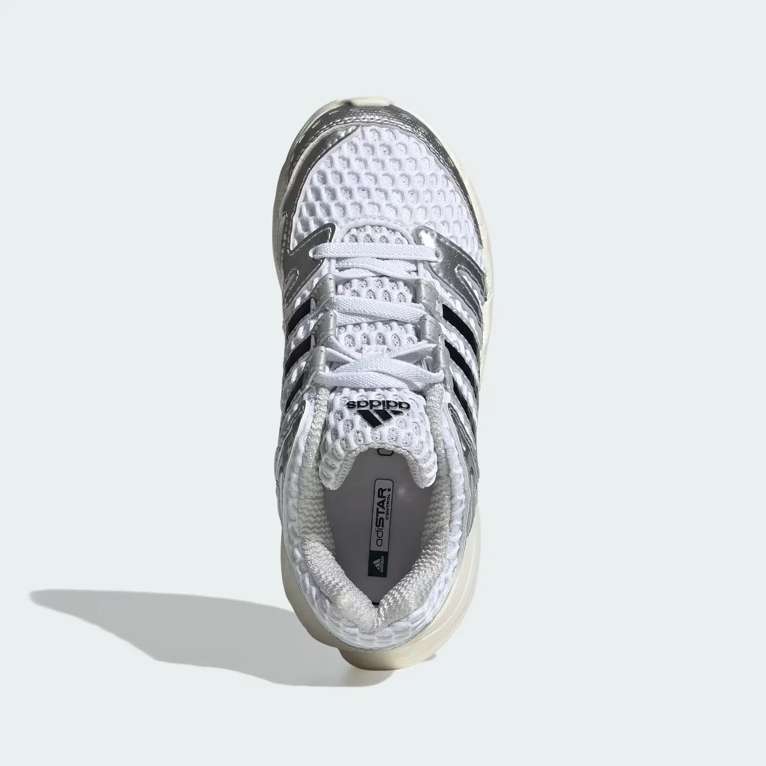 Детские кроссовки на эластичных шнурках Adistar Control 5 Adidas Originals, Cloud White/Silver Metallic/Grey One — фото 2