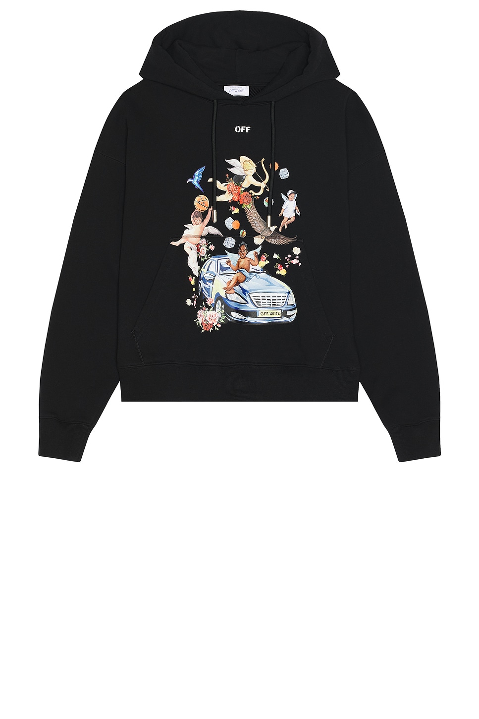 

Толстовка с капюшоном Fresco car skate Off-White, black & white