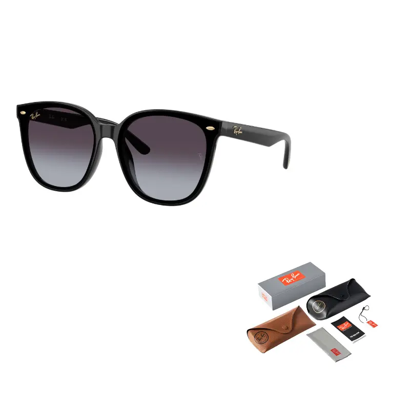

RayBan Литой квадратной формы солнцезащитные очки Unisex Black, Black