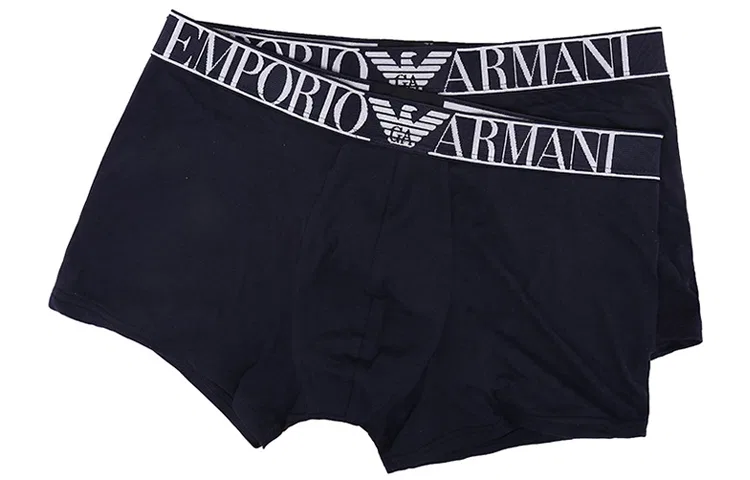 Боксеры 2 шт. Emporio Armani темно-синие — фото 3