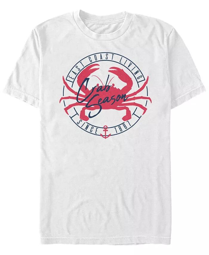 

Мужская футболка Crab Lifestyle с коротким рукавом и круглым вырезом Fifth Sun, белый