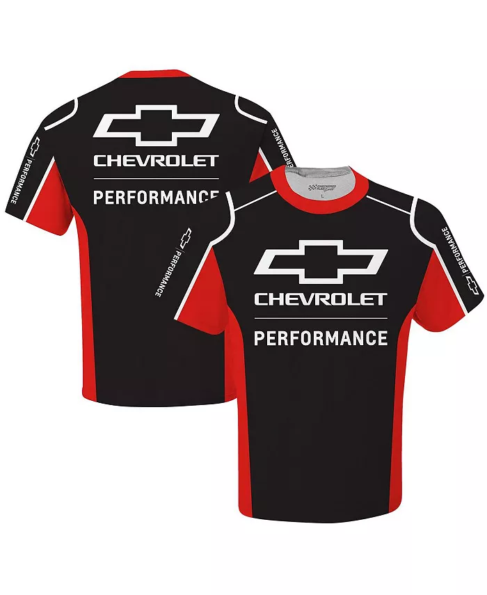 

Мужская черная футболка Chevrolet Uniform Checkered Flag Sports