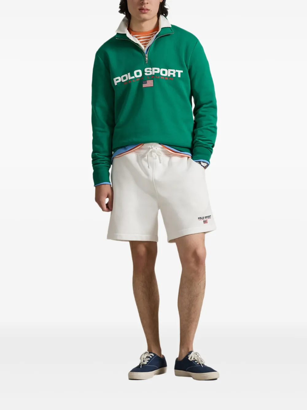 Спортивные шорты с кулиской и логотипом Polo Ralph Lauren, белый — фото 2