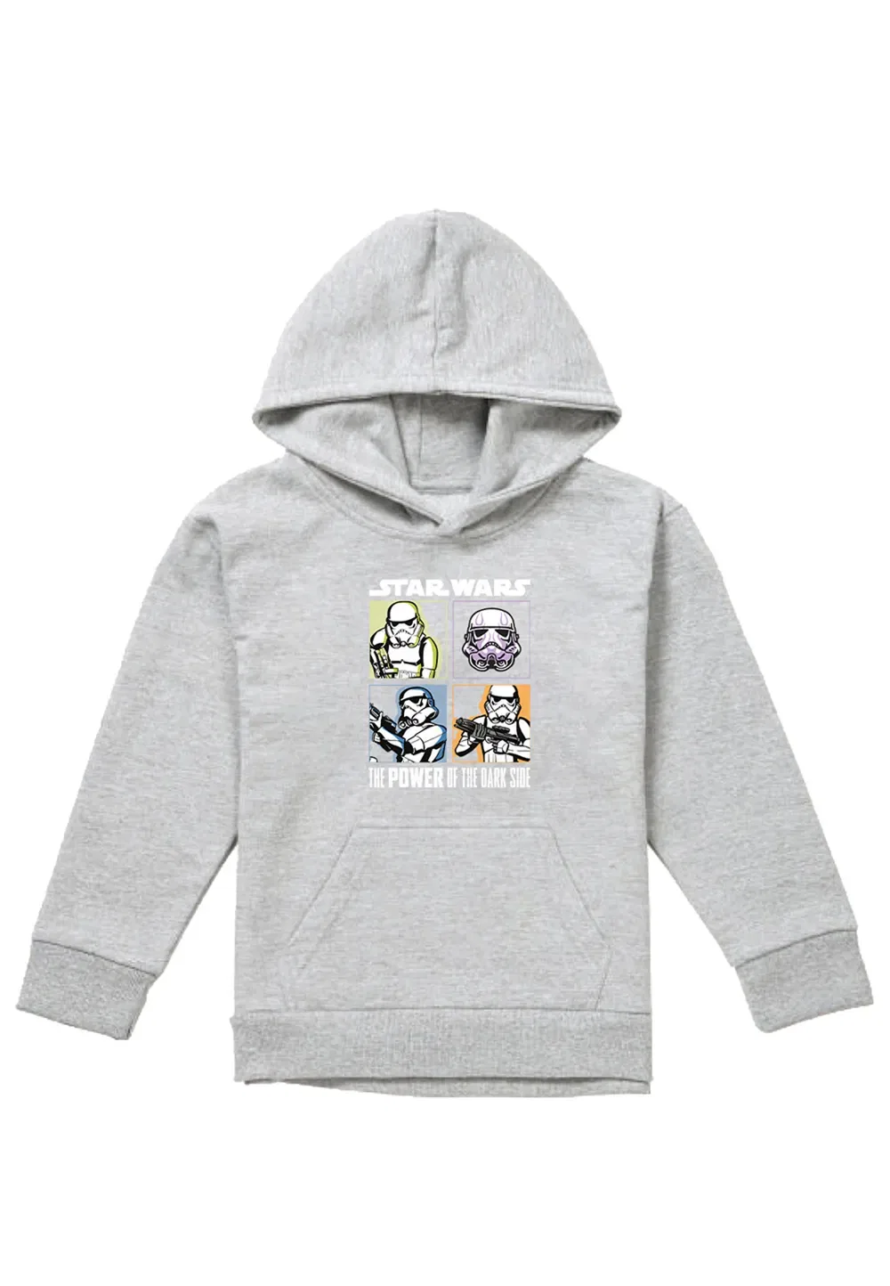 Детская худи Star Wars Four Box Trooper, Disney, серый — фото 4