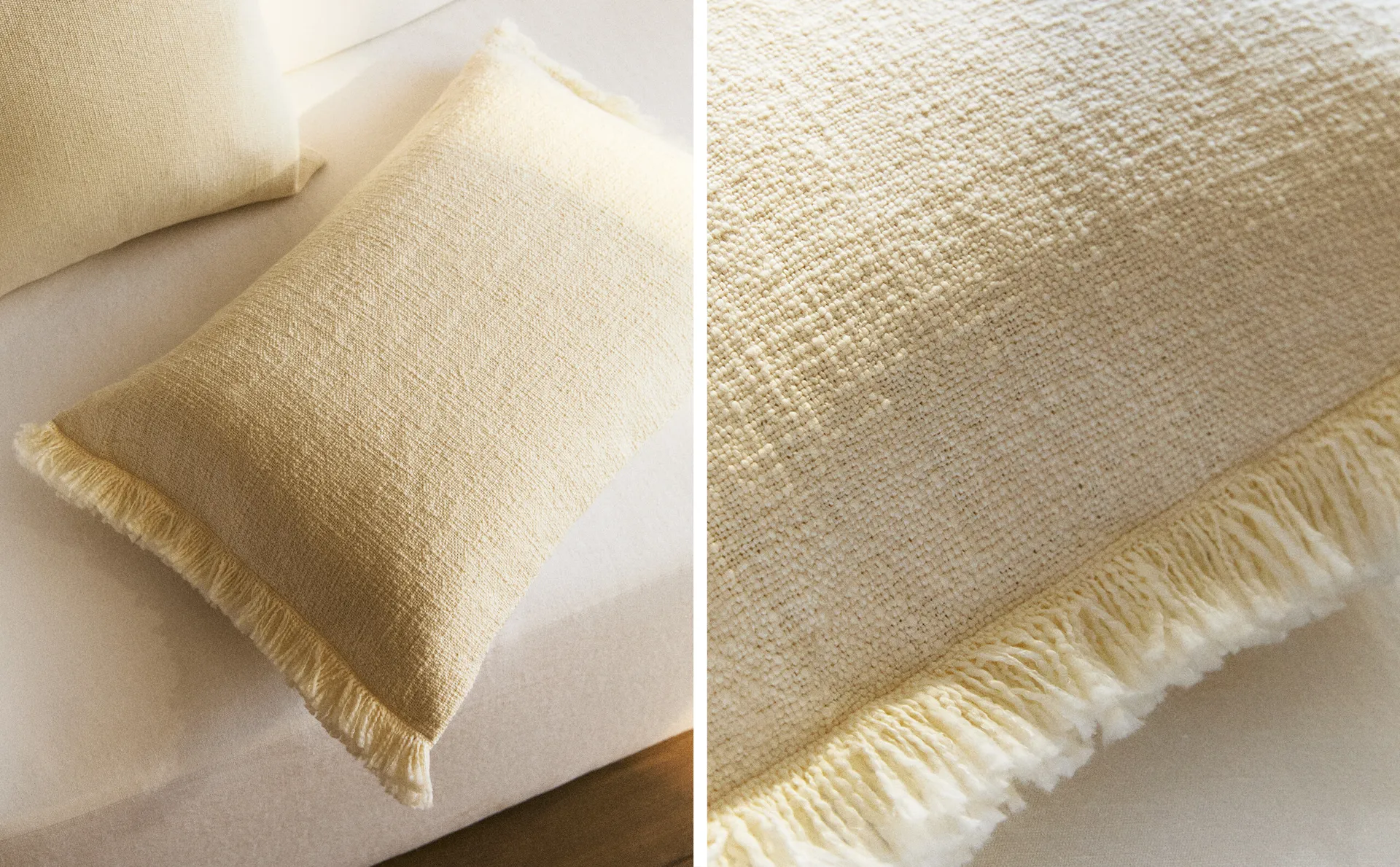 

Чехол на подушку с бахромой 40x60 cm Zara Home, экрю