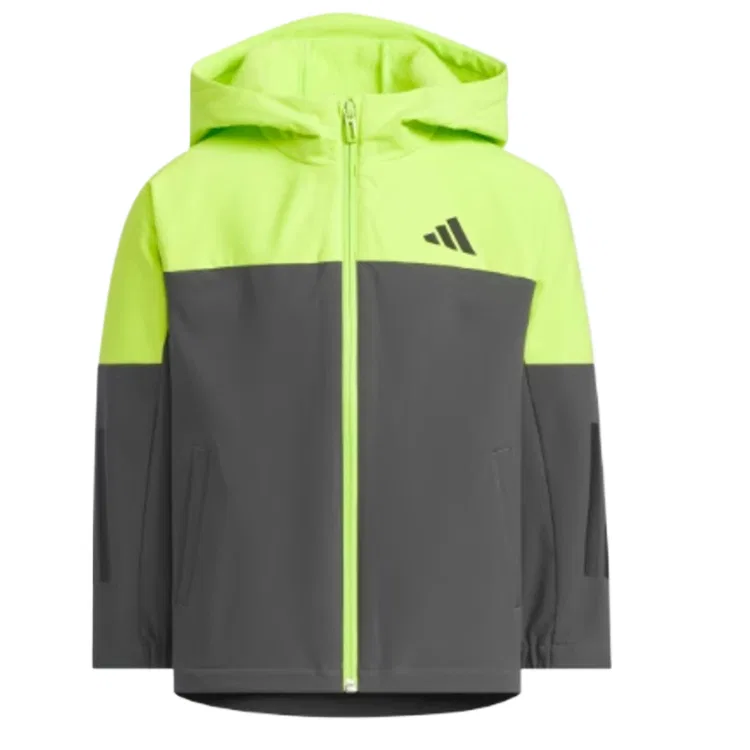 Детская куртка с капюшоном Adidas Yellow Gray