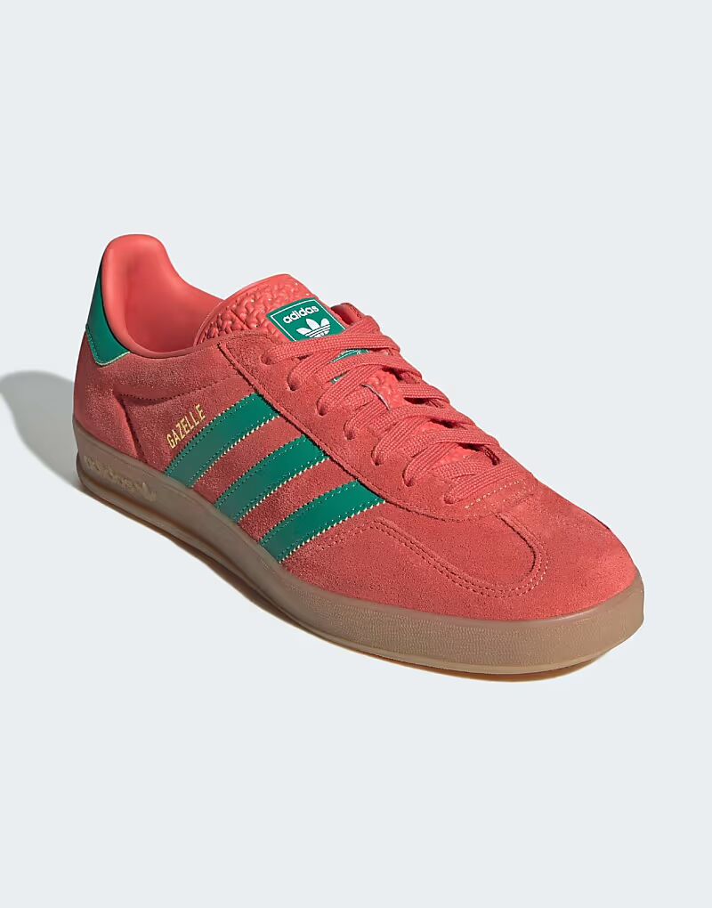 Кроссовки для дома Adidas Originals Gazelle в любимых алых и зеленых тонах — фото 3