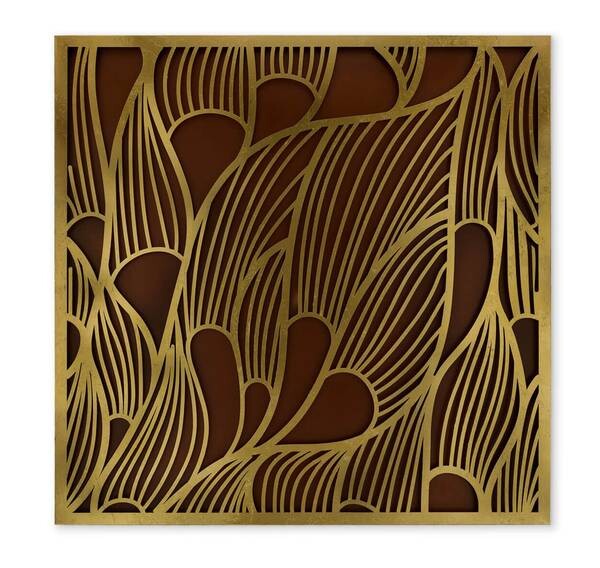 

Металлическая картина KUNSTLOFT Abstrakt, черный/золотой
