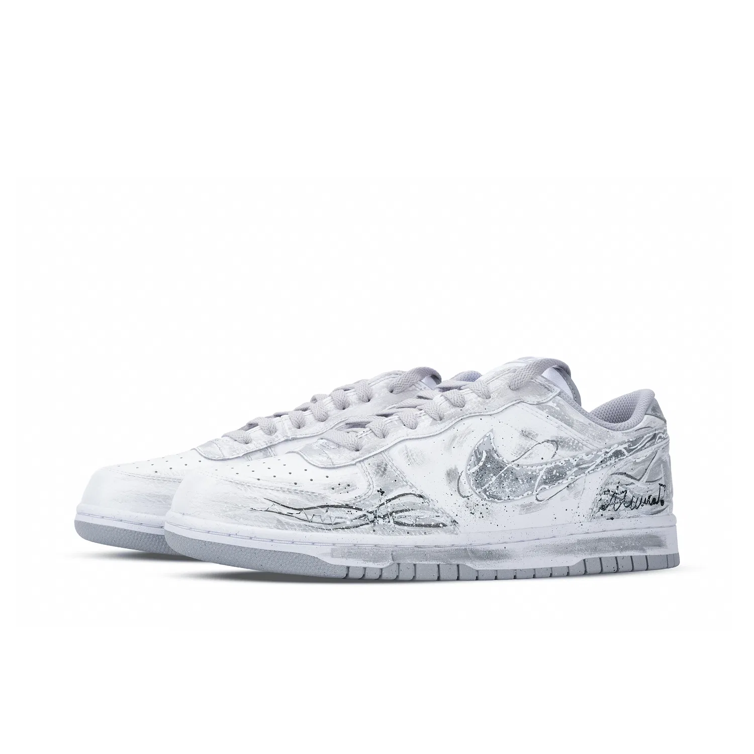 Кеды Nike Big Low White Gray — фото 4