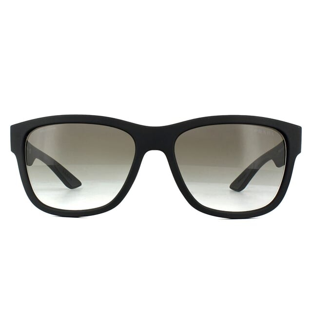 

Солнцезащитные очки ps03qs dg00a7 he резиновые серые с градиентом Prada Sport, черный