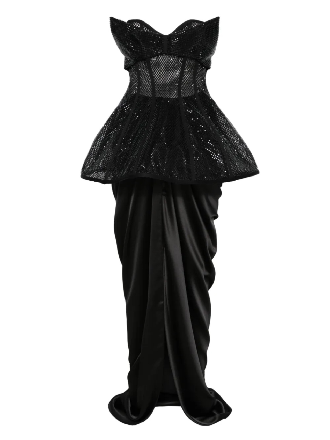 

Комплект из корсета и юбки макси с кристаллами MITILIANE COUTURE, черный
