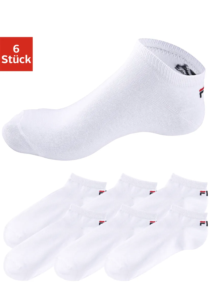 

Носки-кеды Fila (6 пар), с вязаным логотипом, белый