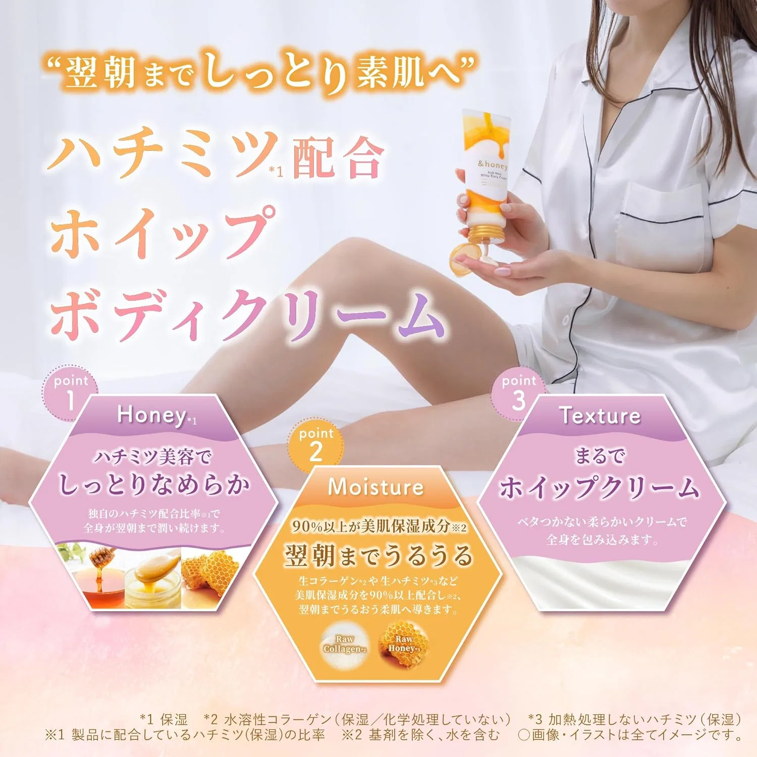 Крем для тела Rich Moist Whip Body Cream & Honey супер-увлажняющий 180 г аромат османтус и мед  & Honey — фото 3