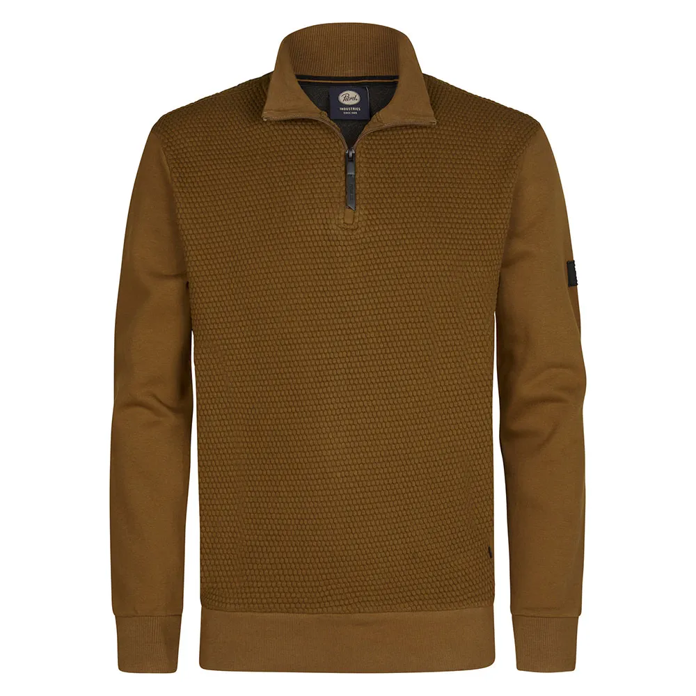 

Толстовка Petrol Industries M-3050-SWC368 half zip, коричневый