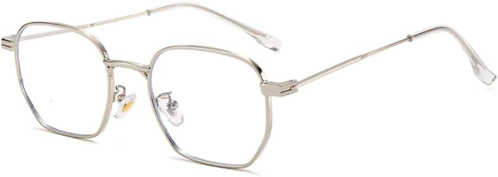 

Модные женские солнцезащитные очки в стиле ретро с прозрачными линзами и металлической оправой, мужские в стиле панк, оранжевые, с защитой от УФ-излучения UV400 TYUVIVO, Silver Clear